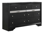 Regata Black Dresser with Silver Accents