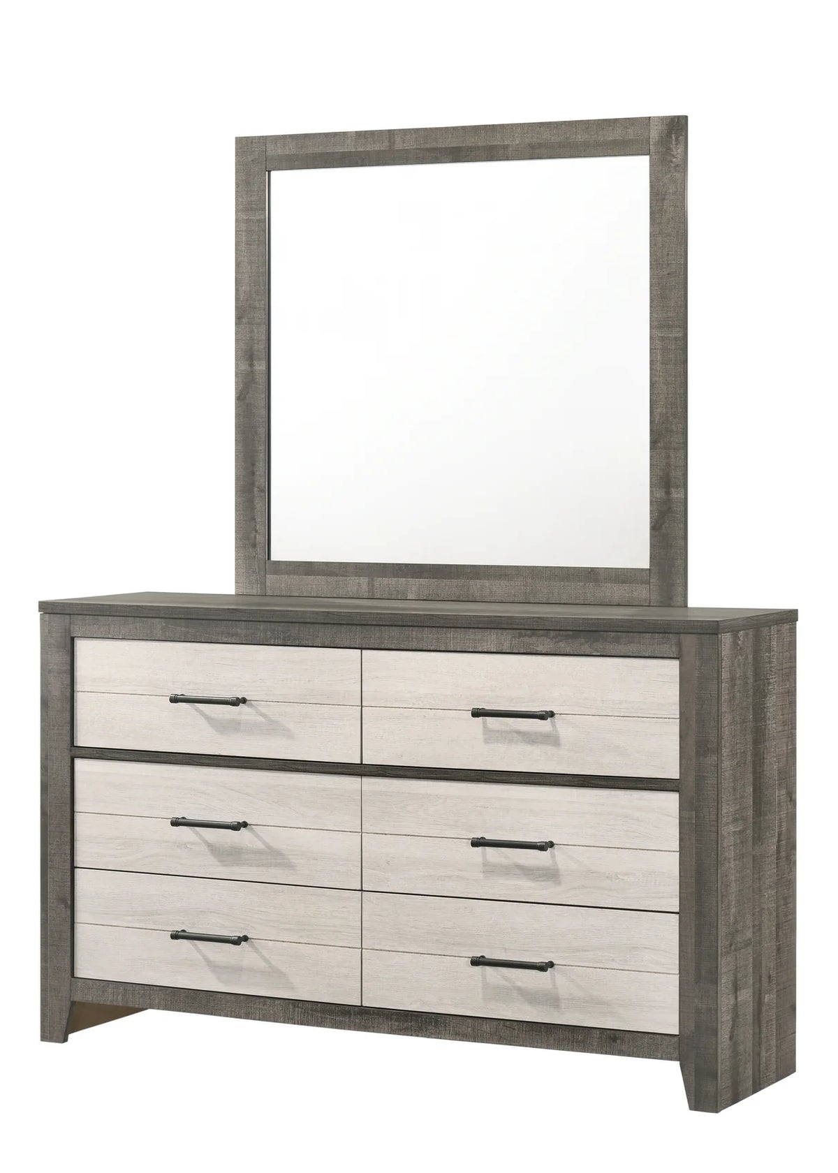 Rhett Two-Tone Bedroom Set with LED Headboard