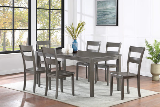 Ryan 7-Piece Dining Set with Rectangular Table & High-Back Chairs | Modern Contemporary Dining