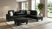 Star Sectional with Optional Storage Ottoman – Modern Chaise Sectional with Cupholders