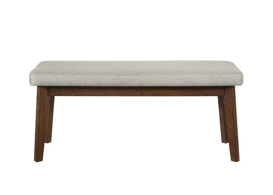 Salerno Dining Set with Upholstered Chairs & Bench | Modern Mid-Century Dining Collection