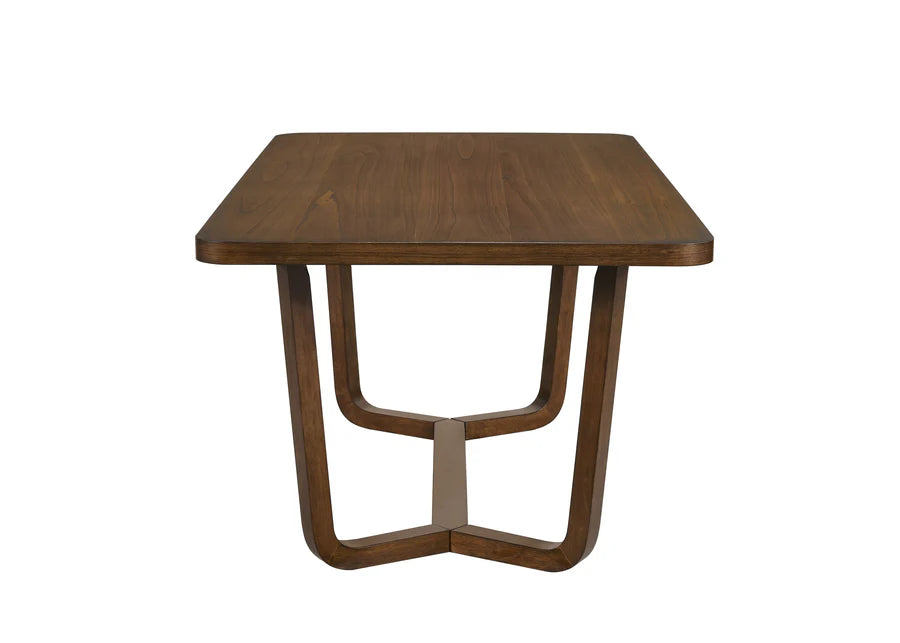 Salerno Dining Set with Upholstered Chairs & Bench | Modern Mid-Century Dining Collection