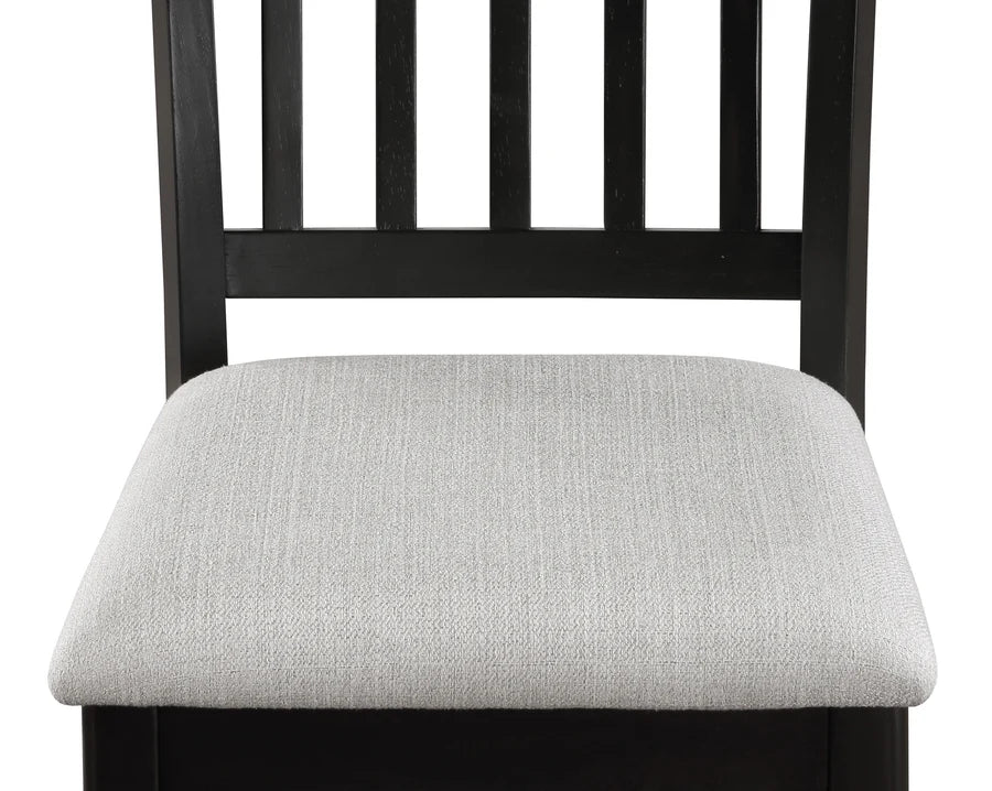 Salvador 5-Piece Counter Height Dining Set with Two-Tone Tabletop & Slat-Back Chairs | Modern Casual Dining