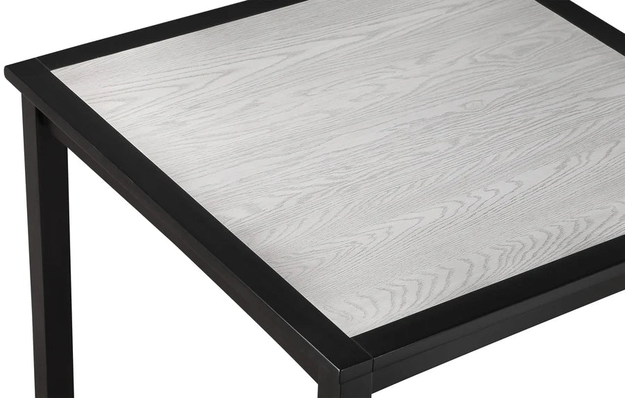 Salvador 5-Piece Counter Height Dining Set with Two-Tone Tabletop & Slat-Back Chairs | Modern Casual Dining