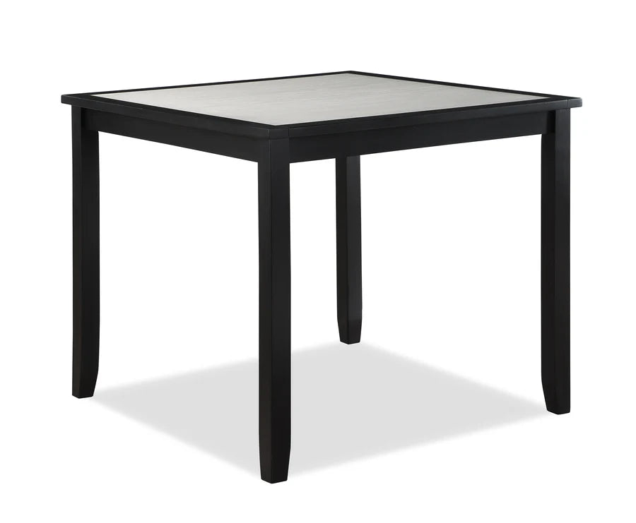 Salvador 5-Piece Counter Height Dining Set with Two-Tone Tabletop & Slat-Back Chairs | Modern Casual Dining