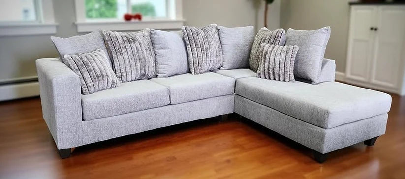 Kora Fabric Sectional Sofa | Pink, Blue, Beige, Gray & More