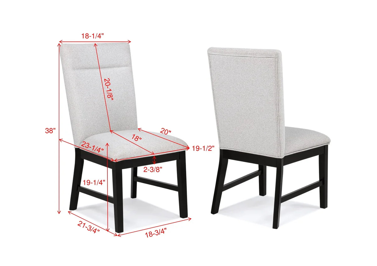 Sebastian Dining Set with Upholstered Chairs & Bench