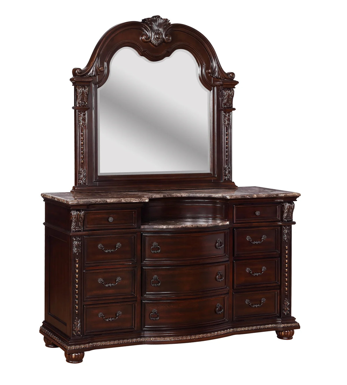 Stanley Traditional Cherry Sleigh Bedroom Set