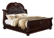 Stanley Tufted Sleigh Bed with Upholstered Headboard