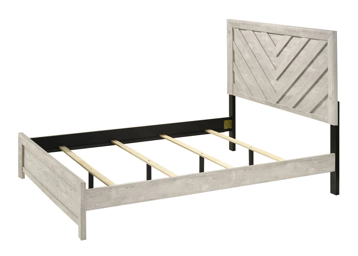 Valor Beige Chevron Panel Bed