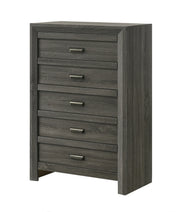 Valor Grey Chevron 5-Drawer Chest