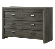 Valor Grey Chevron 6-Drawer Dresser