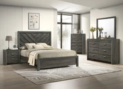 Valor Grey Chevron Panel Bedroom Set