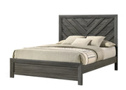 Valor Grey Chevron Panel Bed Frame