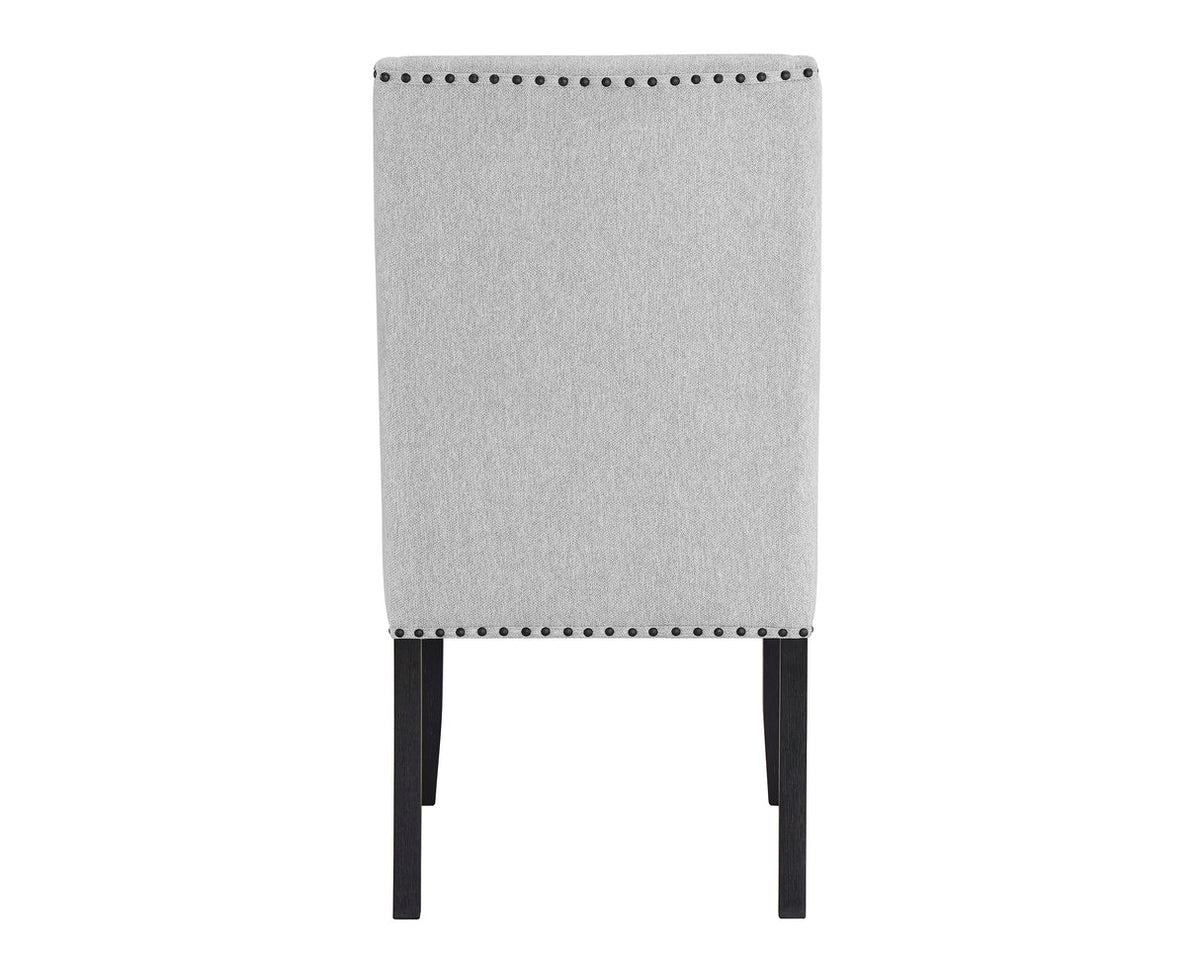 Varley Marble-Look Trestle Dining Set with Upholstered Chairs