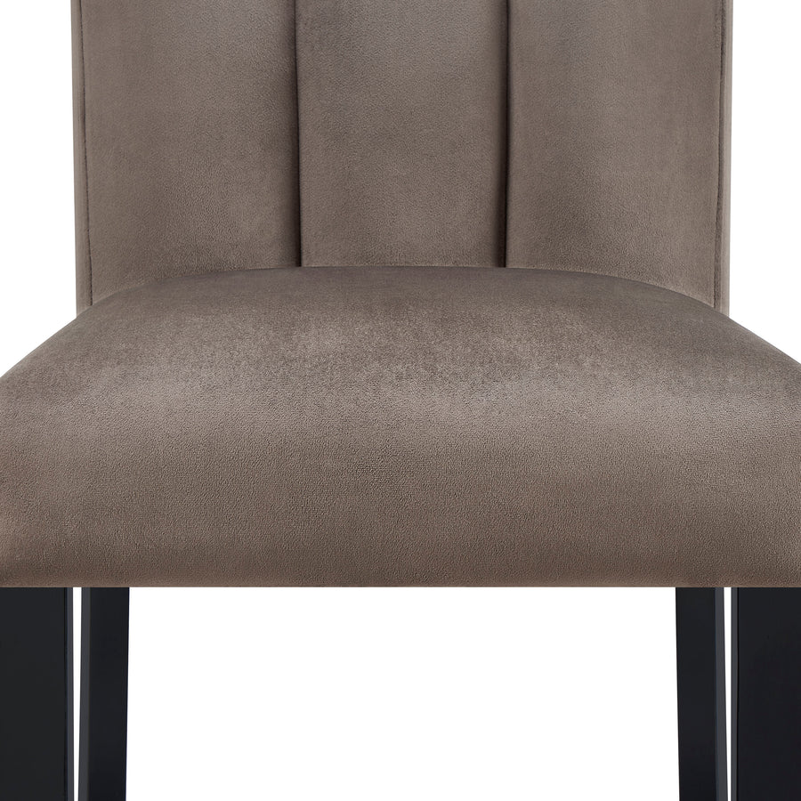 Vega Faux Marble Counter Height Dining Set with Upholstered Chairs | Contemporary Dining Style