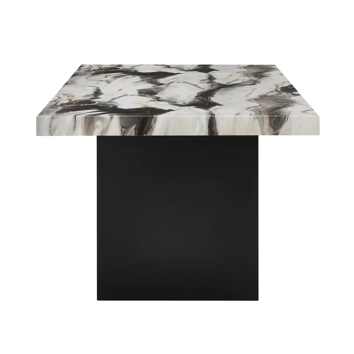 Vega Veined-Top Dining Set with Upholstered Chairs
