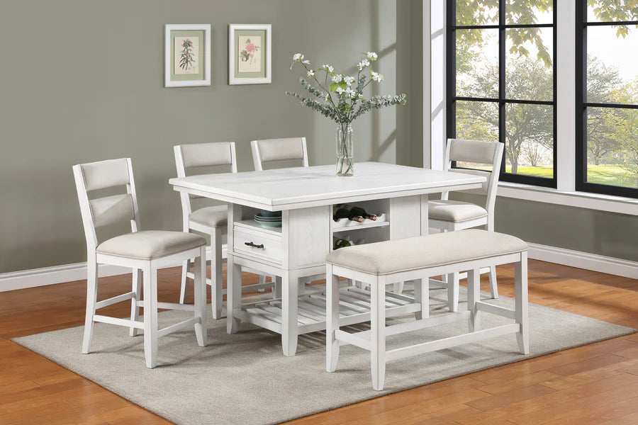 Wendy Counter Height Dining Table Set with Storage