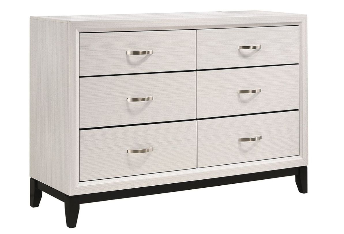 Akerson Chalk White 6-Drawer Dresser