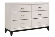 Akerson Chalk White 6-Drawer Dresser
