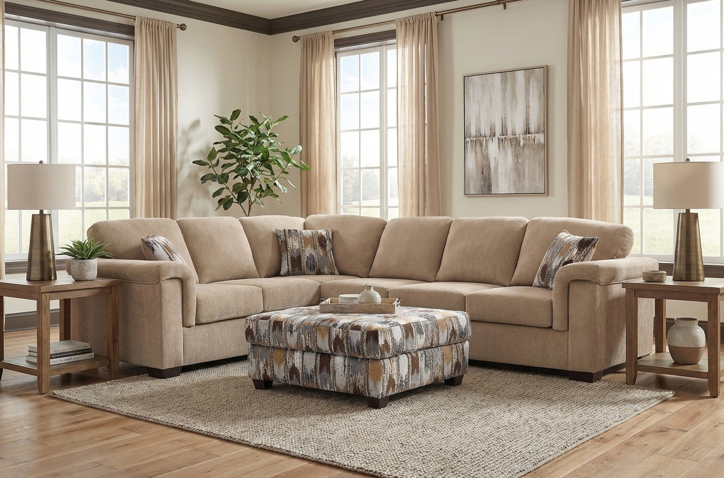 Macho Sectional – Contemporary 2-Piece Sectional Sofa