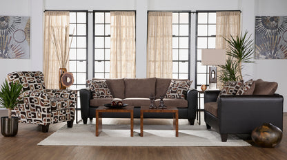 Journey Contemporary Sofa & Loveseat Set – Modern Two-Tone Upholstery