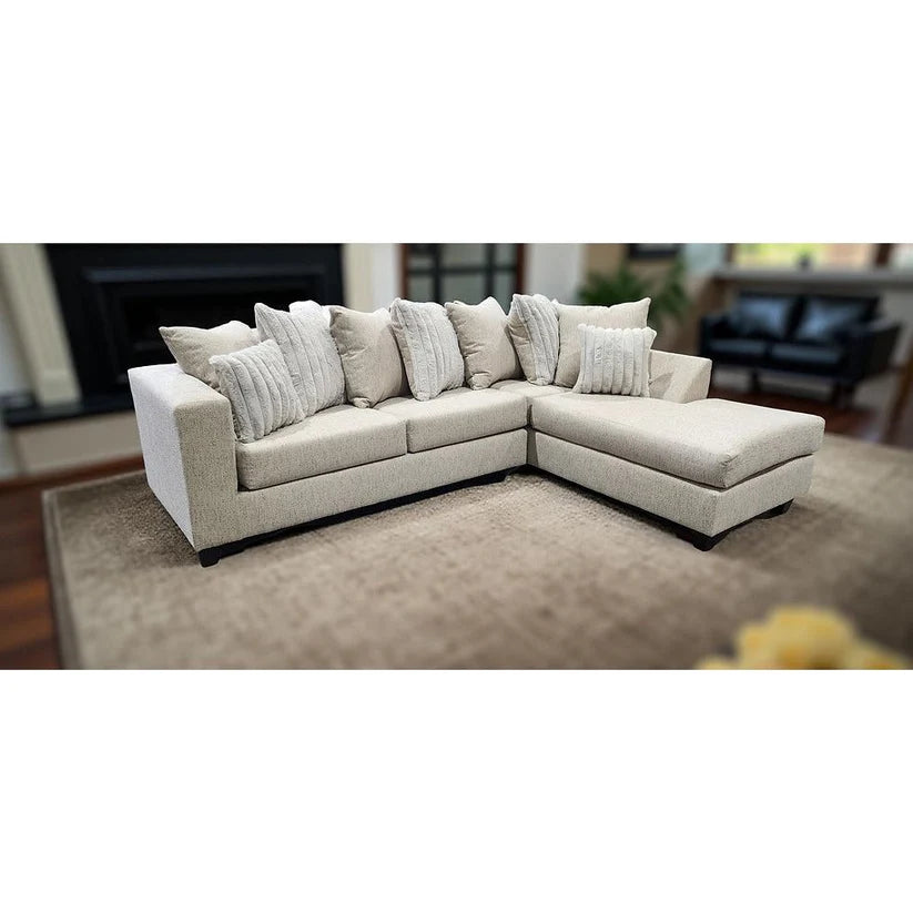 Kora Fabric Sectional Sofa | Pink, Blue, Beige, Gray & More