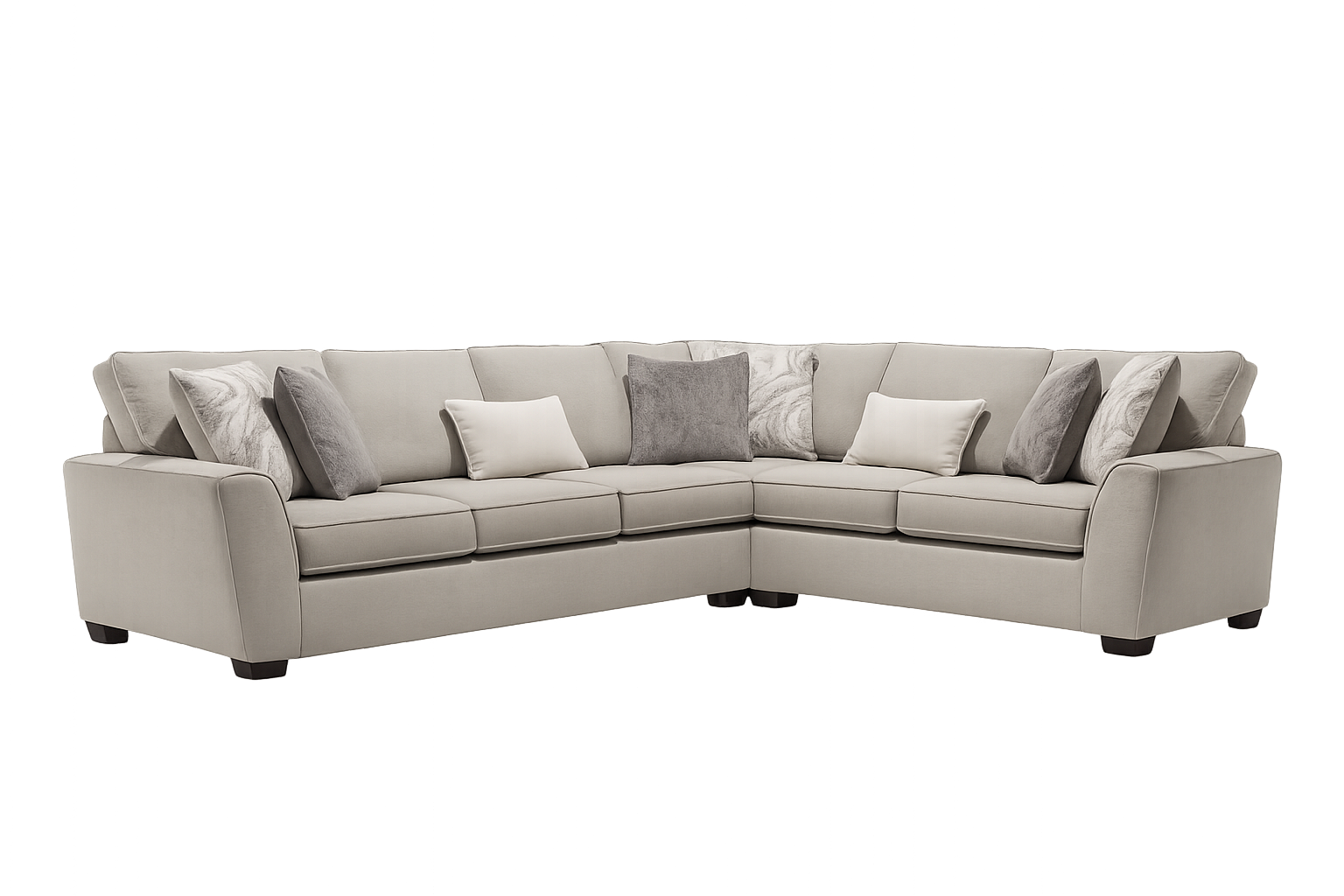 Tessa Alabaster Sectional – Contemporary Fabric Sectional Sofa